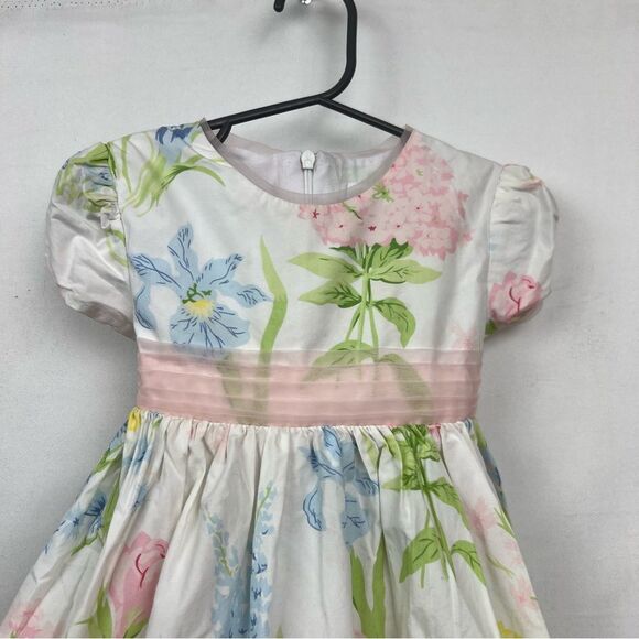 Hartstrings white floral cotton party dress EUC size 2T bow spring Easter - Picture 2 of 13